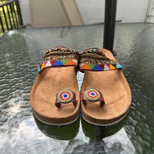 Colorful Beaded Sandals